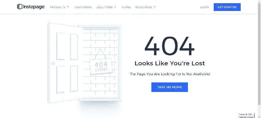 404 Landing Page with instapage landing page builder