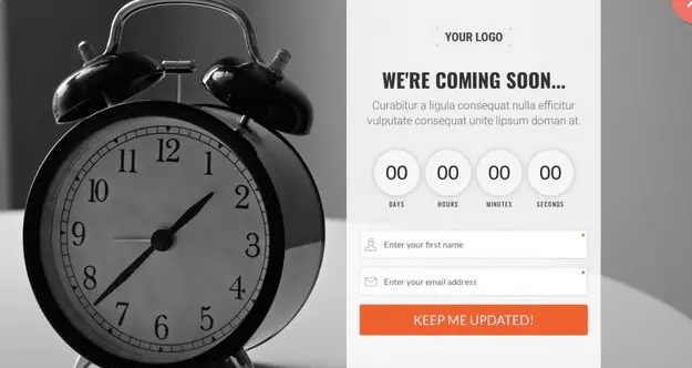 coming-soon-template with kartra landing page builder